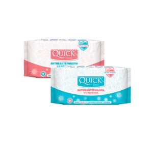 Антибактериални влажни кърпички Quickline