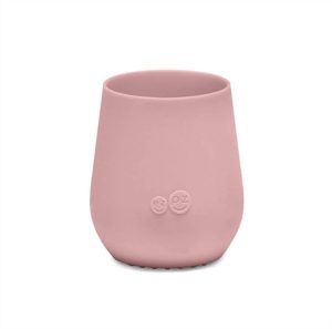 Обучителна силиконова чаша Ezpz 4 + месеца Tiny Cup Blush