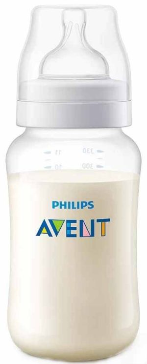 Шише за хранене Philips Avent Anti-Colic 330 мл с биберон със сила на потока 3, 3м+