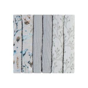 Комплект 6 бр муселинови кърпички Kikka Boo 30х30 см Dreamy Fields Grey