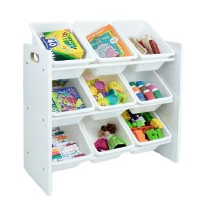 Етажерка за играчки с кутии за съхранение Ginger Home White