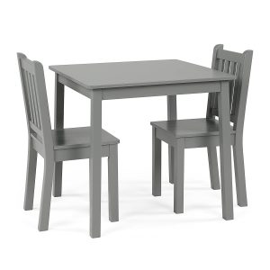 Детска дървена маса за рисуване и игра със столчета Ginger Home Grey