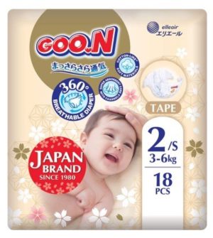 Бебешки пелени за новородени 18 бр. Goo.N Premium Soft 3-6кг