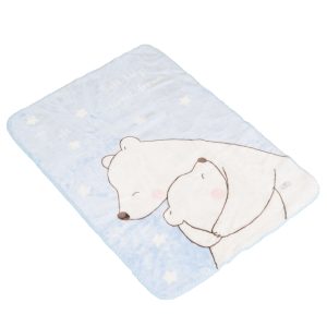 Бебешко одеало Cangaroo Softy Sweet Hugs синьо