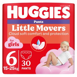 Пелени гащички HUGGIES PANTS размер 6, 15-25 КГ, 30 бр. Момичета