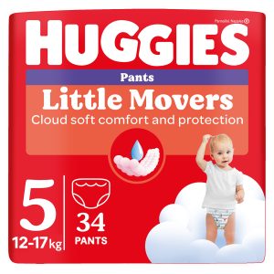 Пелени гащички HUGGIES PANTS, размер 5, 12-17 КГ, 34 бр.