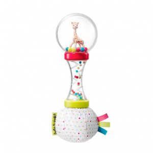 Класическа дрънкалка с меко топче Sophie La Girafe "Маракас"