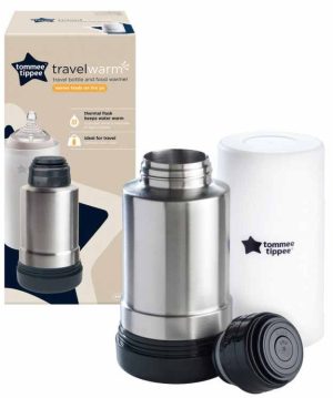 Метален термос с контейнер за затопляне на бебешки шишета Tommee Tippee Travel Warm 2в1
