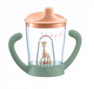 Неразливаща се чаша с дръжки Sophie-la-giraffe 6m+