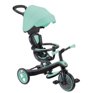 Детска триколка с родителски контрол и сенник 4в1 Globber Explorer Trike Ментово зелена