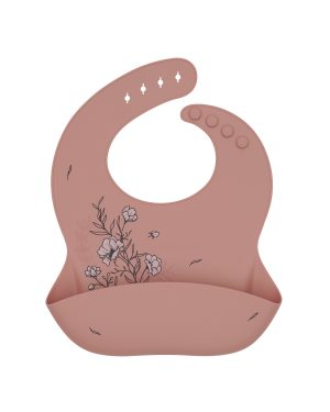 Бебешки лигавник Kikka Boo Platinum Silicone Flora Blush