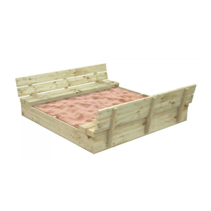 Дървен детски пясъчник с пейки и сгъваем капак Ginger Home