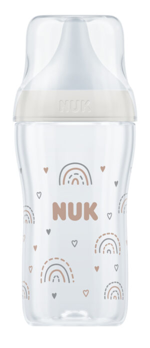 Шише Nuk Perfect Match - Temperature control, PP, 260 ml, размер М, дъга