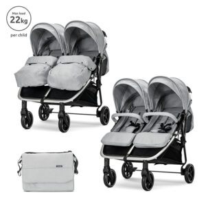 Д.КОЛИЧКА DUO GREY до 22 кг за близнаци