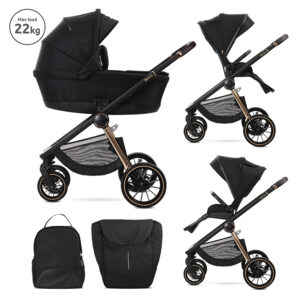 Д.КОЛИЧКА BIANCA BLACK 2 В 1 до 22кг + АДАПТОРИ
