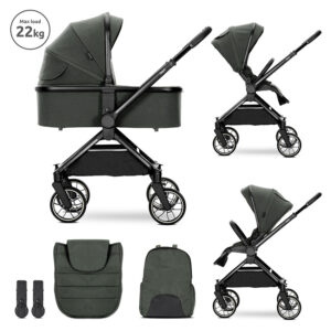 Д.КОЛИЧКА REYA 2in1 GREEN до 22 кг кош за новороде
