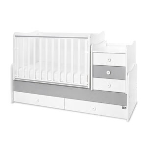 Трансформиращо се легло Lorelli - Maxi Plus, 70 х 160 cm, бяло/stone grey