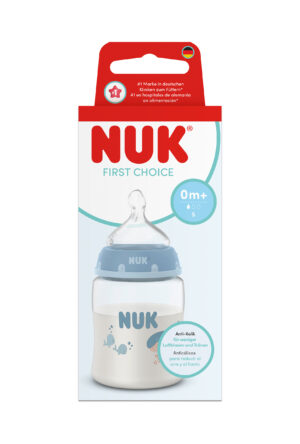NUK First Choice РР Шише Temperature control 150мл. силиконов биберон 0+S мес. Кит