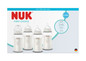 NUK First Choice +, Perfect Start, Сет стъклени шишета 4, части