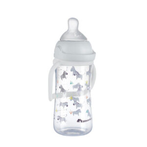 BBC Шише с дръжки PP 270 мл. 6+м PHYSIO EASY CLIP SAVANNAH БЯЛО