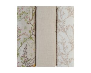 Комплект 3 бр муселинови пелени 75х75 см Secret Garden Beige