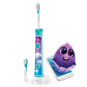 Детска четка за зъби ForKids с Bluetooth цвят морско синьо с 2 глави
