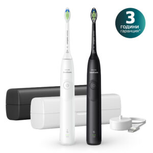 Комплект електрически четки Philips Sonicare 5300 HX7109/01 Next-Generation кутия бял и черен