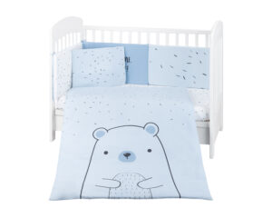 Бебешки спален комплект 6 части 70/140 Bear with me Blue