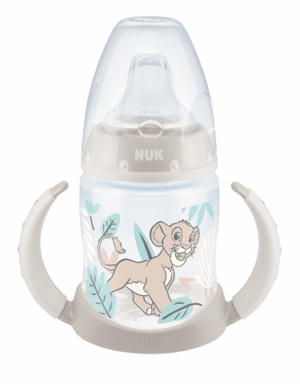 Шише NUK First Choice - Lion King, TC, РР, с накрайник за сок, 150 ml