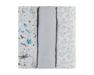 Комплект 3 бр муселинови пелени 100х100 см Dreamy Fields Grey