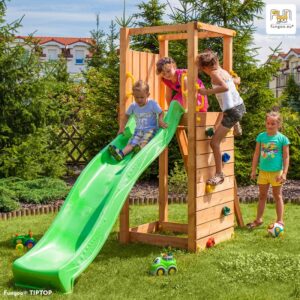 Дървена детска площадка с пързалка Fungoo TIPTOP