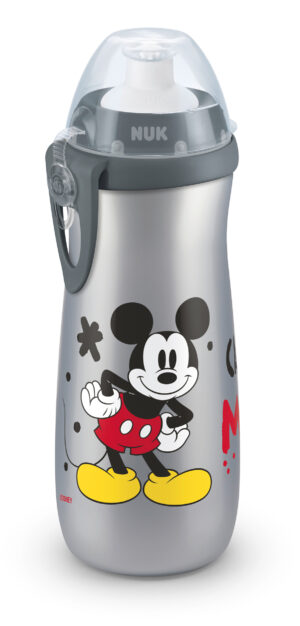 NUK Sports cup Mickey, 450мл., 24+мес. Сиво