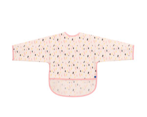 Непромокаем лигавник с ръкави и джоб Arty Pink Pattern
