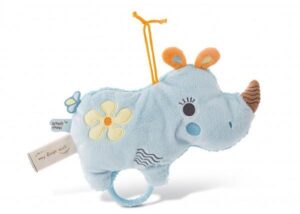 NICI Музикална играчка Носорогът Мануфи, 20 см. 0+ месеца