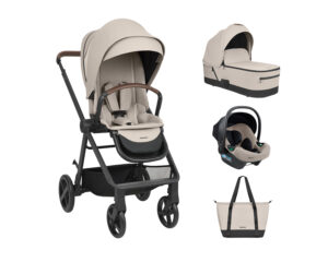 Комбинирана количка 3в1 с кош за новородено Mia Beige 2026