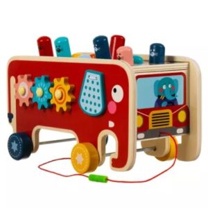 Детска образователна играч с чукче - слон - Kruzzel