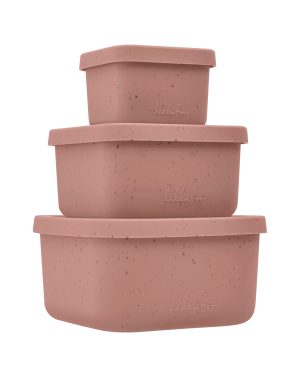 Сет кутии за храна 3 бр Platinum Silicone Blush
