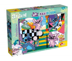 Пъзел, Lisciani, Stitch, Лило и Стич, Двулицев пъзел 108 части