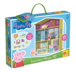 Образователен комплект, Lisciani, Peppa Pig, 3D къща с мебели
