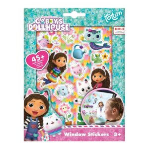 Комплект стикери, Totum, Gabby′s Dollhouse, Стикери за стъкло, 5 части