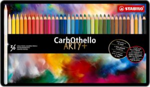 Комплект цветни моливи, Stabilo, CarbOthello ARTYplus, Метална кутия, 36 броя
