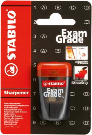 Острилка с контейнер, Stabilo, Exam Grade, Блистер