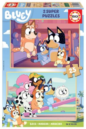 Дървен пъзел, Educa, Bluey, 2 × 25 части