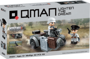 Конструктор, Qman, Военен мотоциклет R12, 69 части