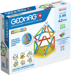 Магнитен конструктор, Geomag, Supercolor, 42 части