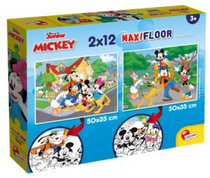 Пъзел, Lisciani, Mickey Mouse, Двулицев пъзел 2 x 12 части