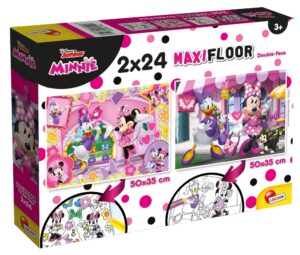 Пъзел, Lisciani, Minnie Mouse, Двулицев пъзел 2 х 24 части