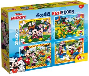 Пъзел, Lisciani, Mickey Mouse, Двулицеви пъзели 4 х 48 части