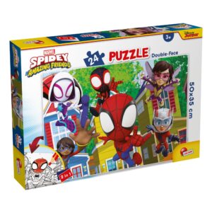 Пъзел, Lisciani, Spider-man, Спайди, Това е отбор!, Двулицев пъзел 24 части