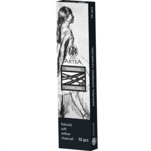 Комплект естествени въглени за рисуване, Astra, Artea, 10 бр.